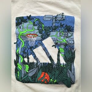 Adidas Basketball Youth Boys White Graphic T-Shirt Size‎ Large 14/16 B-Ball